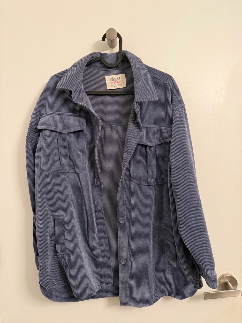 Ashley By 26 International Navy Corduroy Shirt Jacket
